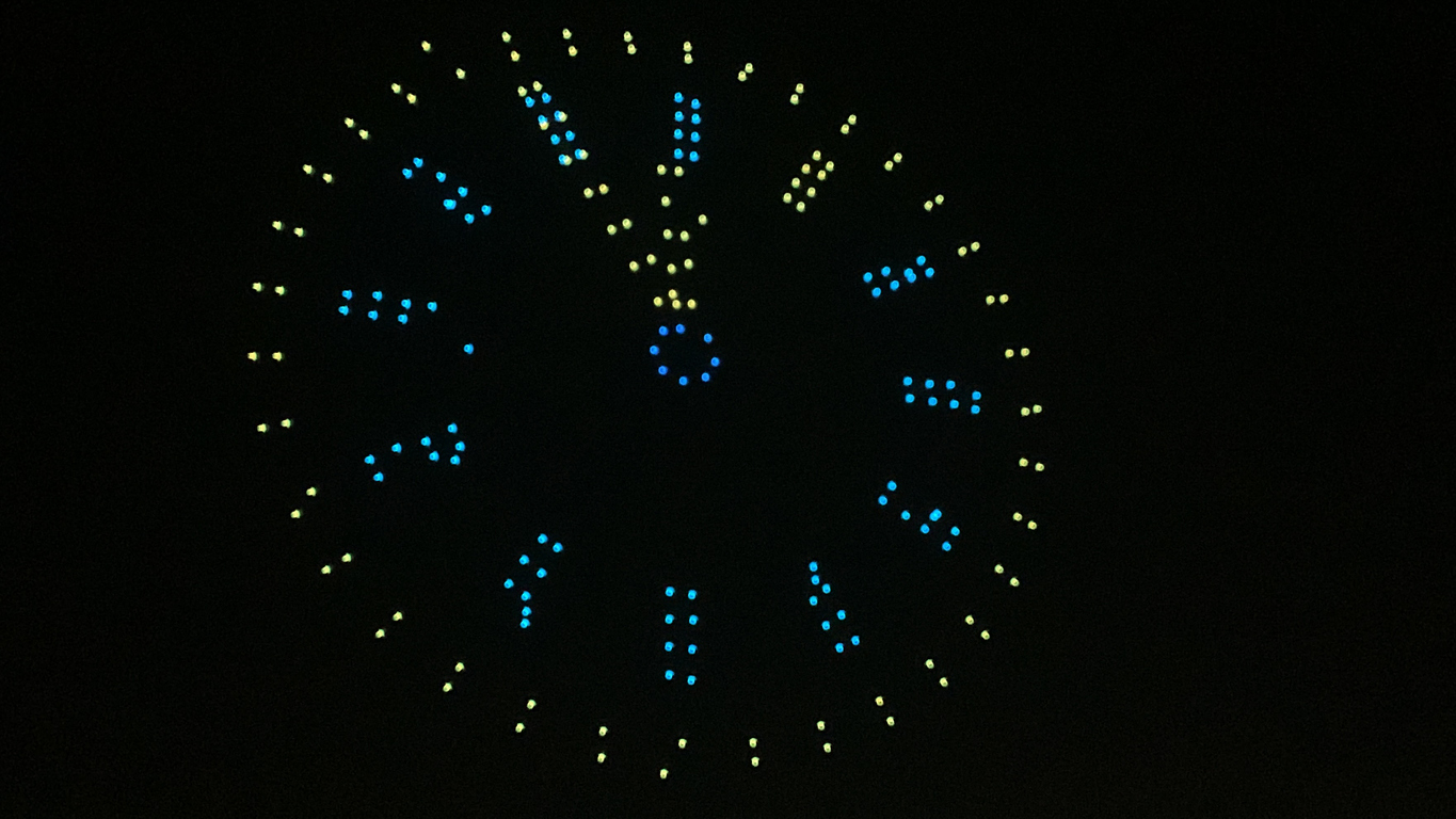 drone show in the sky of Makhachkala